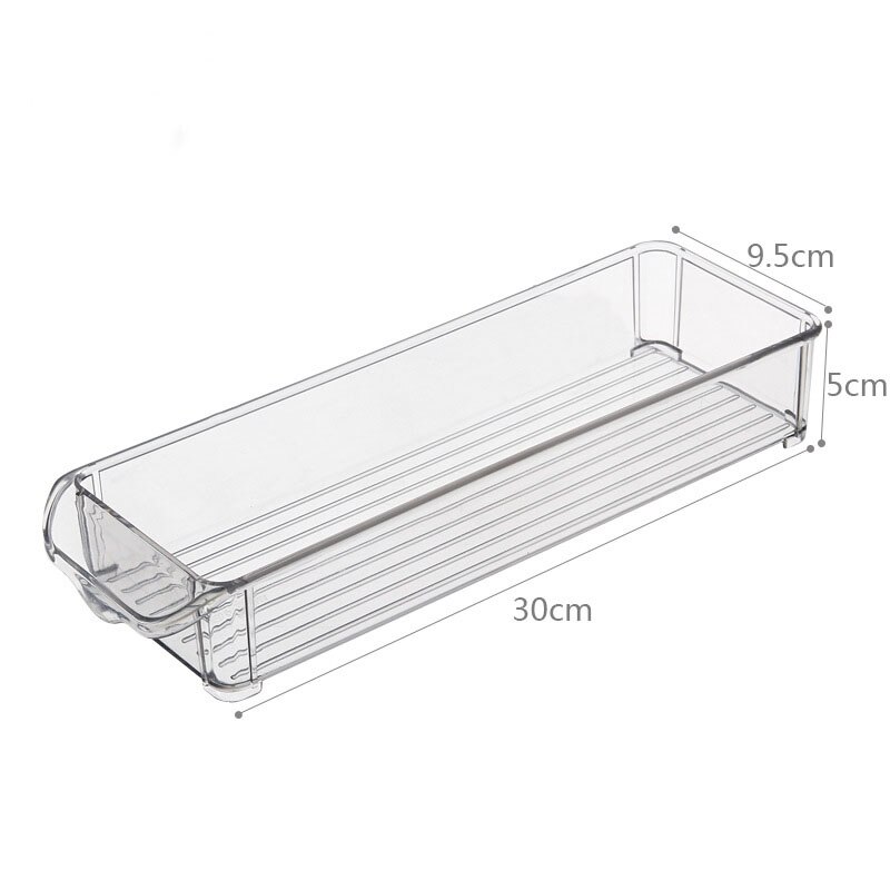 Plast oppbevaringsbokser kjøleskap oppbevaringsboks matoppbevaringsbeholdere skyve kjøkken kjøleskap fryser plassbesparende arrangør
