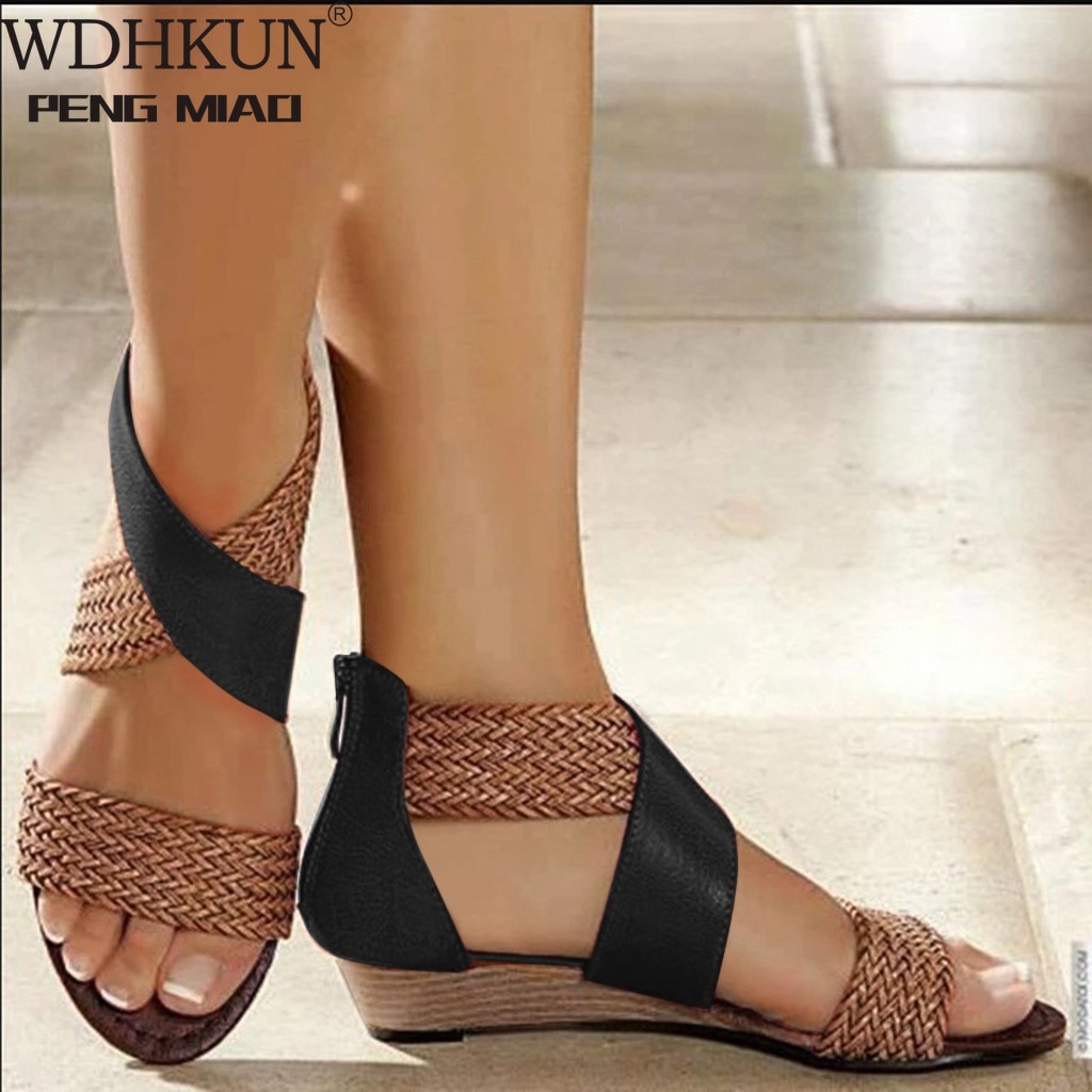 WDHKUN Bling femmes sandales été sandales à talons hauts cristal décontracté dames chaussures talons hauts strass pantoufles #0626