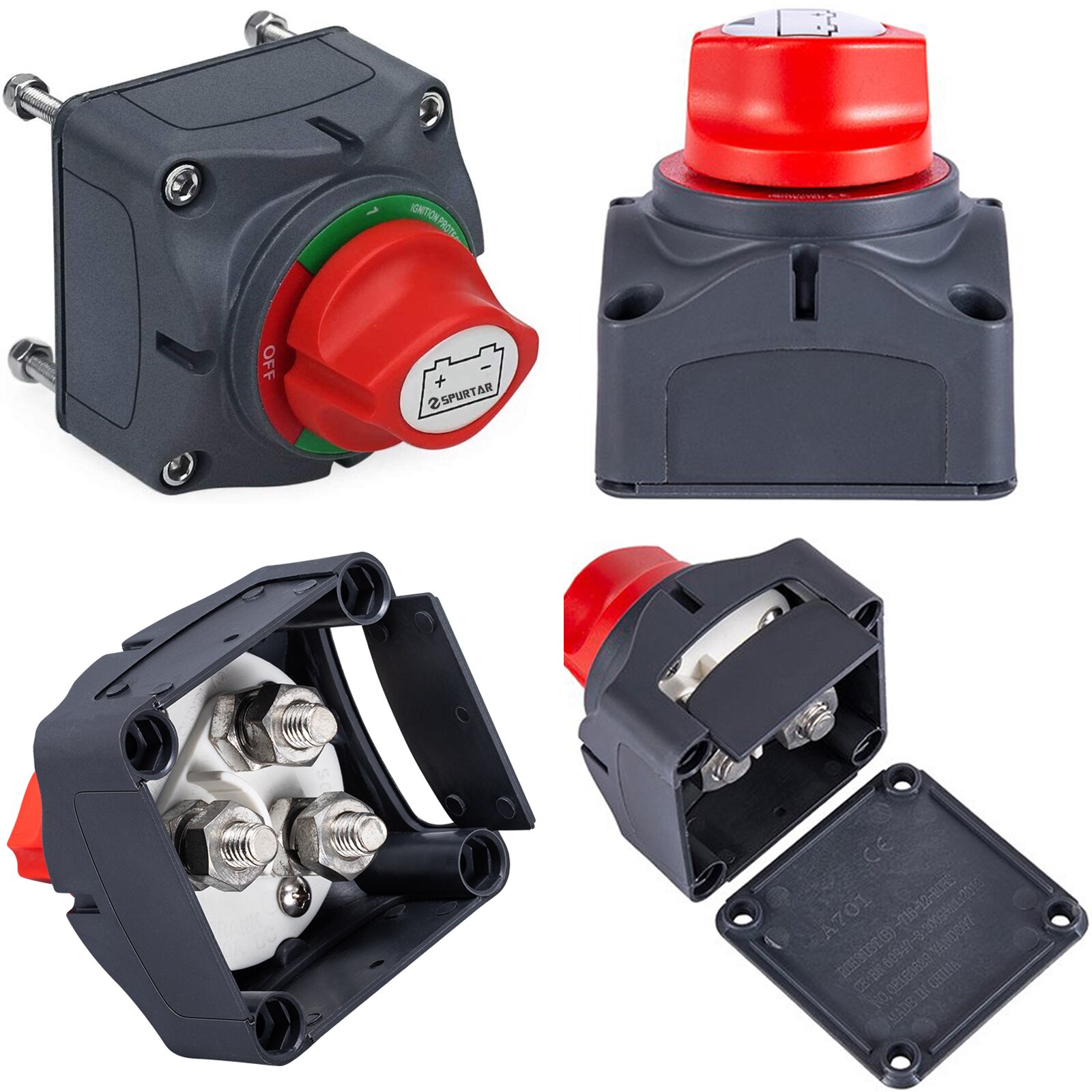 Auto Battery Disconnect Switch 12V 24V Marine 200A 300A Dual Battery Mass Switch 3 Position Cut Off Switch Car Boat