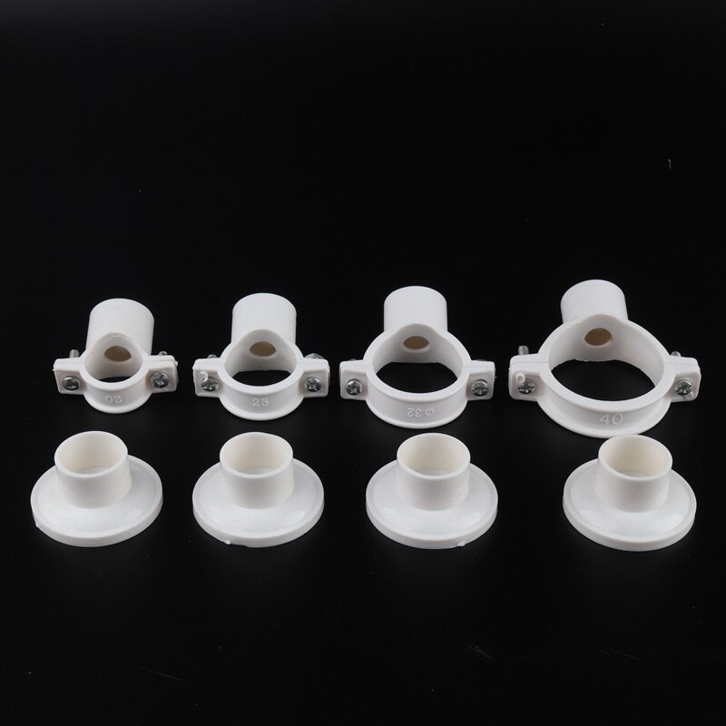 4 kpl 20mm 25mm 32mm 40mm pvc putken kannatin vesiputkipidike puutarhakasteluliitin liittimet kova putkikiinnike