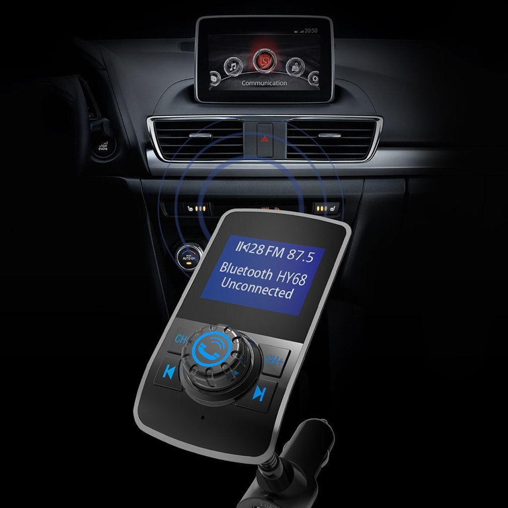 auto mp3 colori di grandi dimensioni dello schermo 1.44 pollici U lettore di musica discoteca ricevitore Bluetooth trasmettitore fm caricabatteria per auto carica veloce