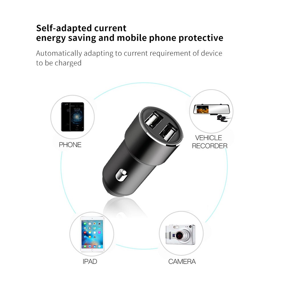 Dual Usb Car Charger Quick Lading QC2.4 Pd Usb Charger Adapter CC03 Voor Iphone Xiaomi Mobiele Telefoon Oplader Auto Accessoires