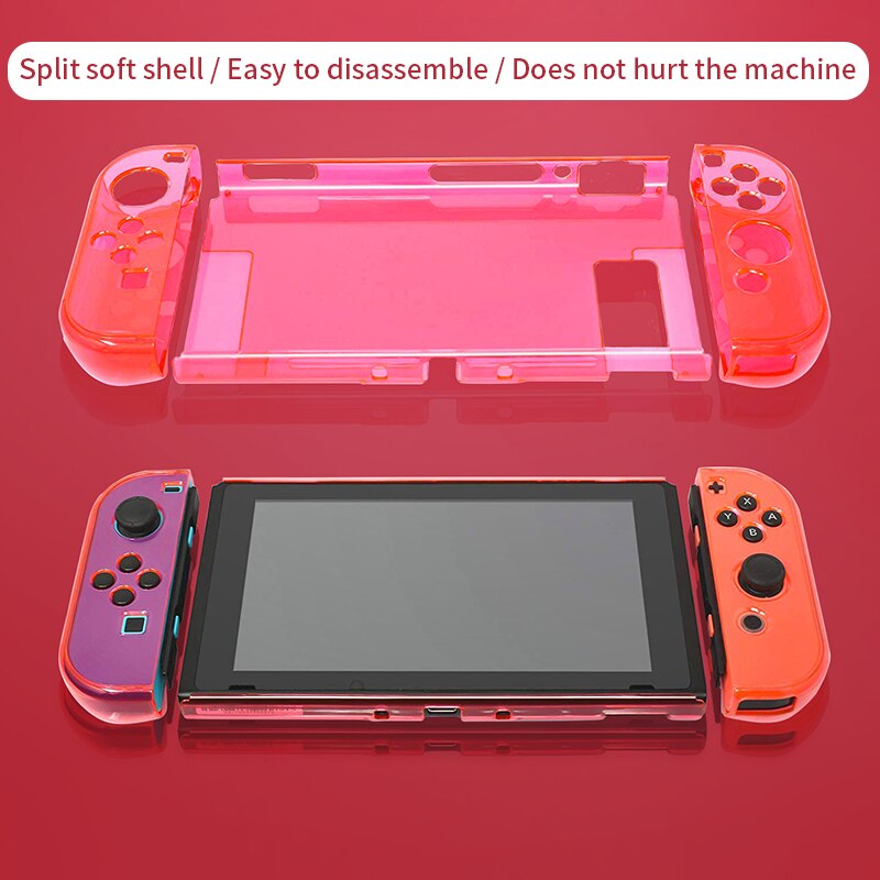 Detachable Crystal PC Transparent Case For Nintendo Nintend Switch NS NX Cases Hard Clear Back Cover Shell Coque Ultra Thin Bag