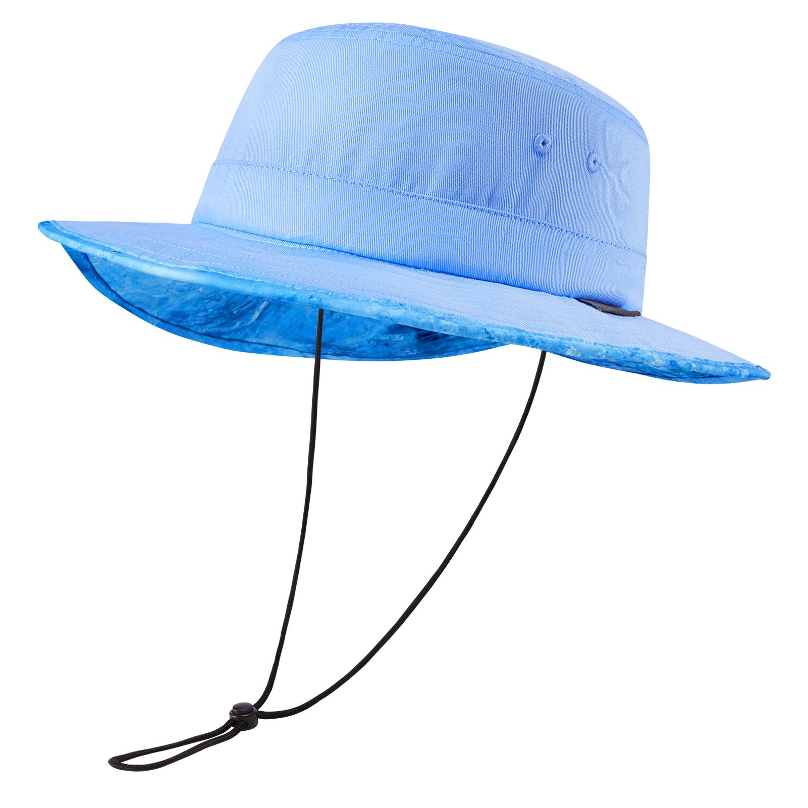 Udissolve-Chapeau de Soleil Pliable à Motifs, Sous Bord E27, pour l'Été, Randonnée, Pêche, Plage, Safari, pour Homme et Femme, 50 +: Bleu / M