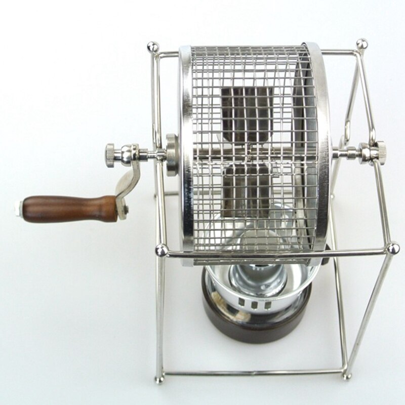 Diy rustfrit stål kaffebønner bagt maskine mini manuelle bønner rister