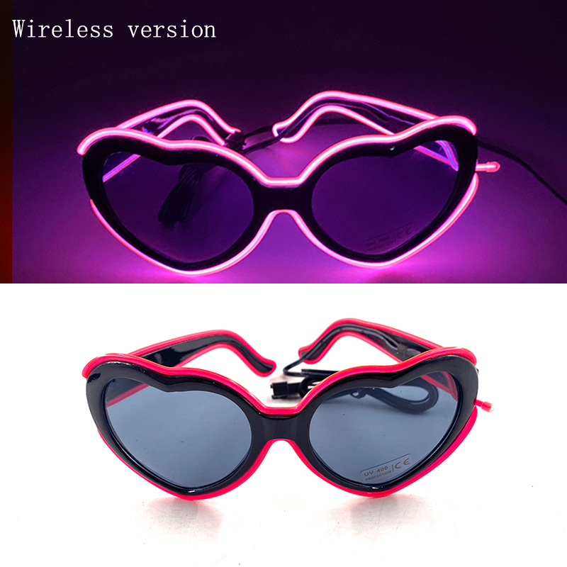 Wireless Led Jsut Married Sunglasses Bride Accessories Wedding As Honey Bride And Groom Glowing Wedding Heart Glasses