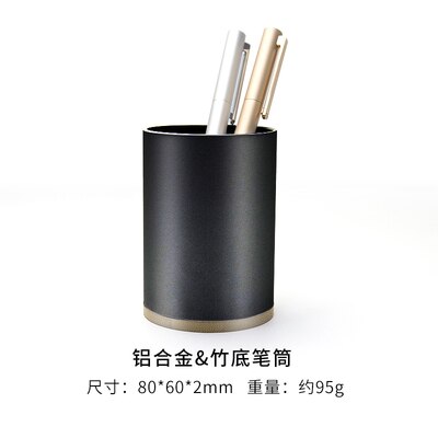 Metal Pencil Pen Holder Desk Aluminum Supplies Organizer and Cup Storage Stationary sturdy: black pencil holder