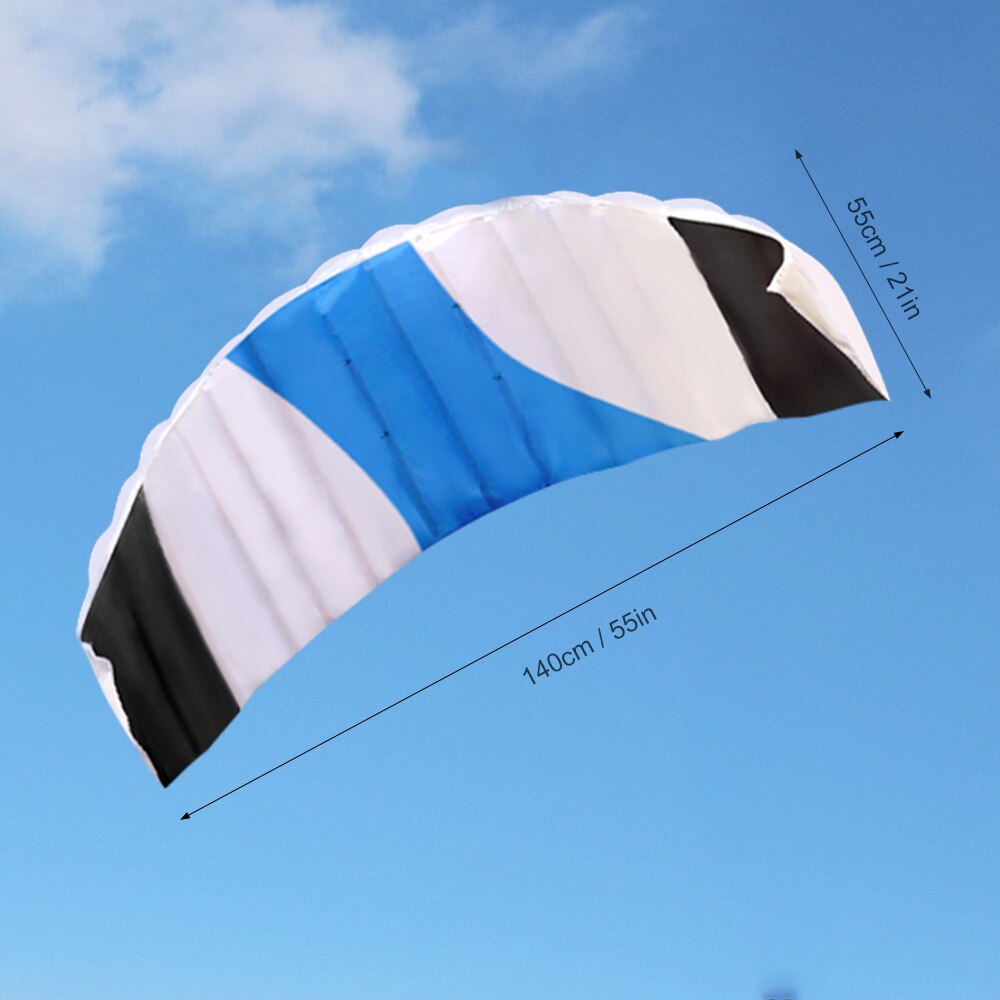 140x55cm Frameless Dual Line 4 Colors Parafoil Parachute Beach Kite Easy to Fly Stunt Parafoil Kite Huge Sports Flying Kite