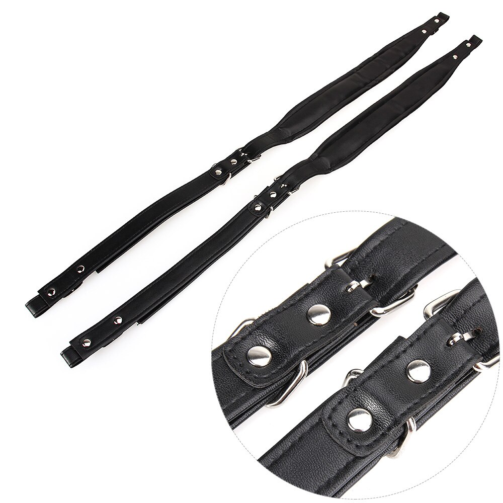 2pcs Thick Adjustable Acoustic Electric Bass Accordion Leather Shoulder Straps set For Retro Thick 80 96 120 Bass Accordion