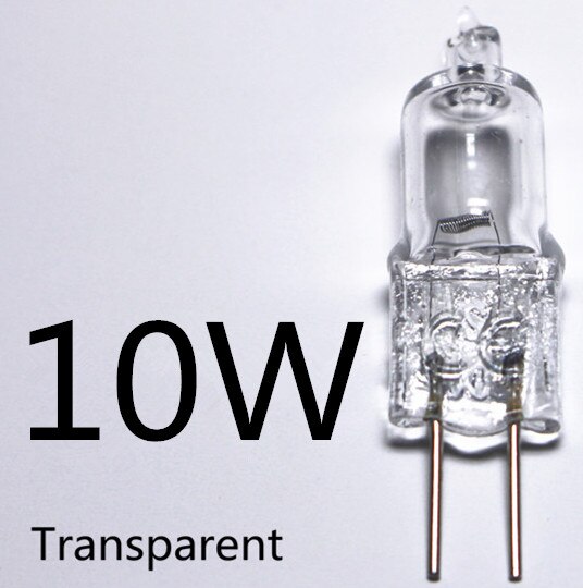 10 stk (5 æsker) halogen  g4 12v 20w transparente/blå hvide/varm lys overfladebelægning blå 12v g4 20w blå krystal lysperler: Gennemsigtig 10w