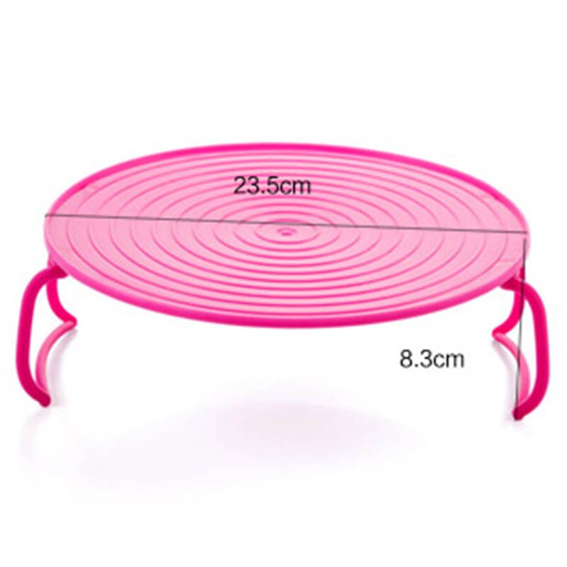Bandeja térmica multifunción, estante de plástico para utensilios de cocina, microondas, horno, utensilios de cocina: Rosa