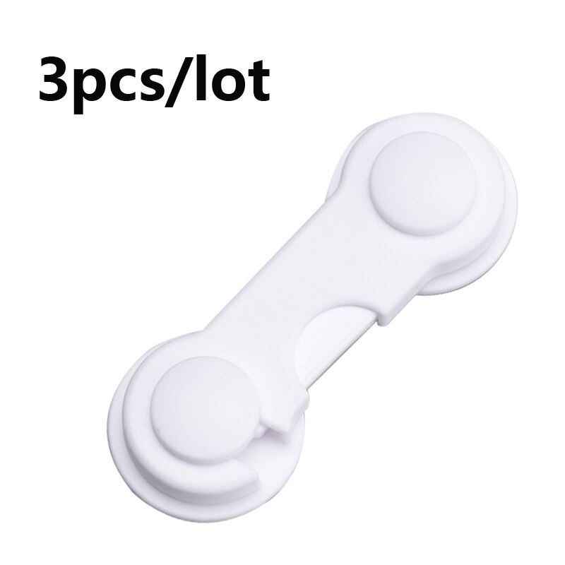 QWZ Child Safety Cabinet Lock Baby Proof Security Protector Drawer Door Cabinet Lock Plastic Protection Kids Safety Door Lock: 3pcs white