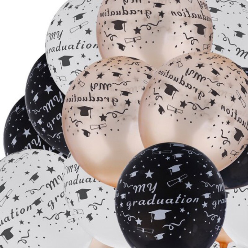 5 Pcs/10 Pcs Mijn Afstuderen Latex Ballonnen Ronde Folie Ballonnen Voor Kinderen Graduation Party Decoraties Levert Kinderen Speelgoed