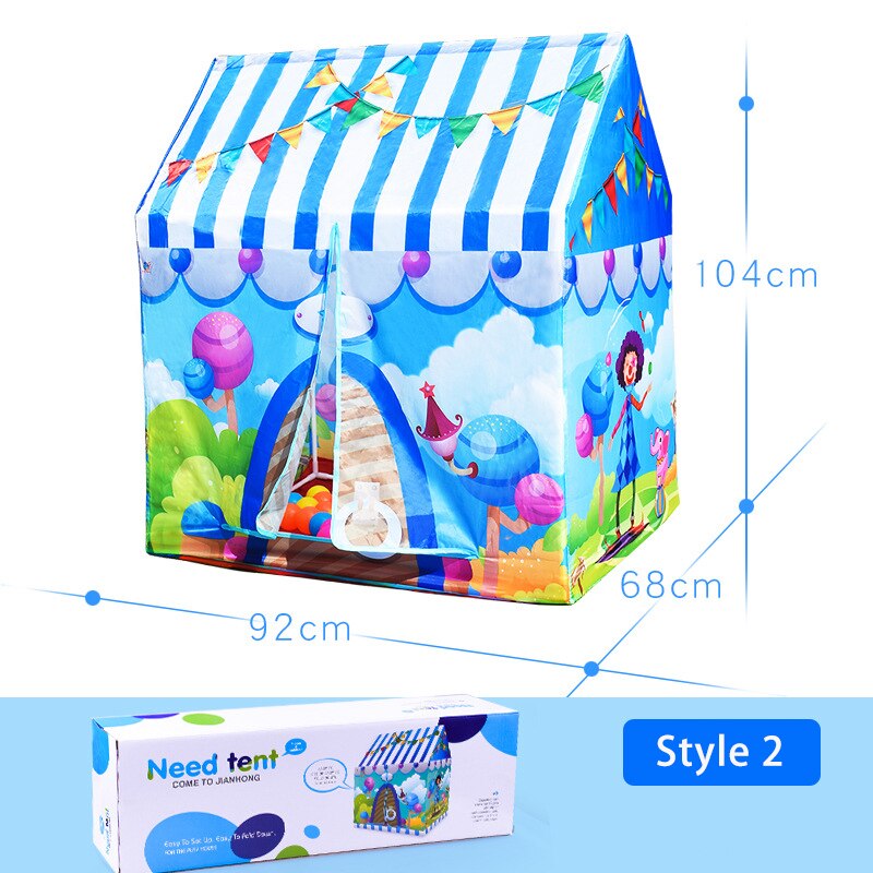 Kinderen Tent Speelhuis Voor Kinderen Meisjes Jongens Baby Speelgoed Huis Kids Indoor Outdoor Opvouwbare Speelhuisje: Blue