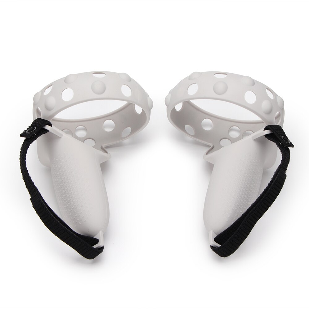 Beschermhoes Voor Oculus Quest 2 Vr Touch Controller Cover Met Knuckle Band Handvat Cover Voor Oculus Quest 2 Vr accessoires: Type 4 White
