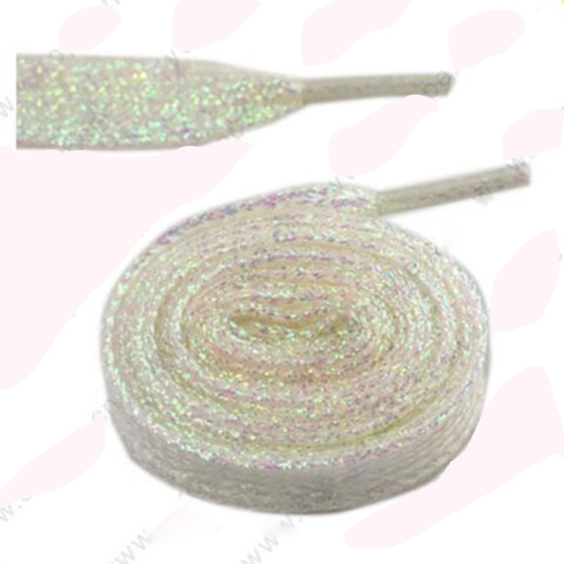 Cordones planos con brillo metálico brillantes para zapatillas, cordones brillantes para zapatillas de lona, botas atléticas, 110cm