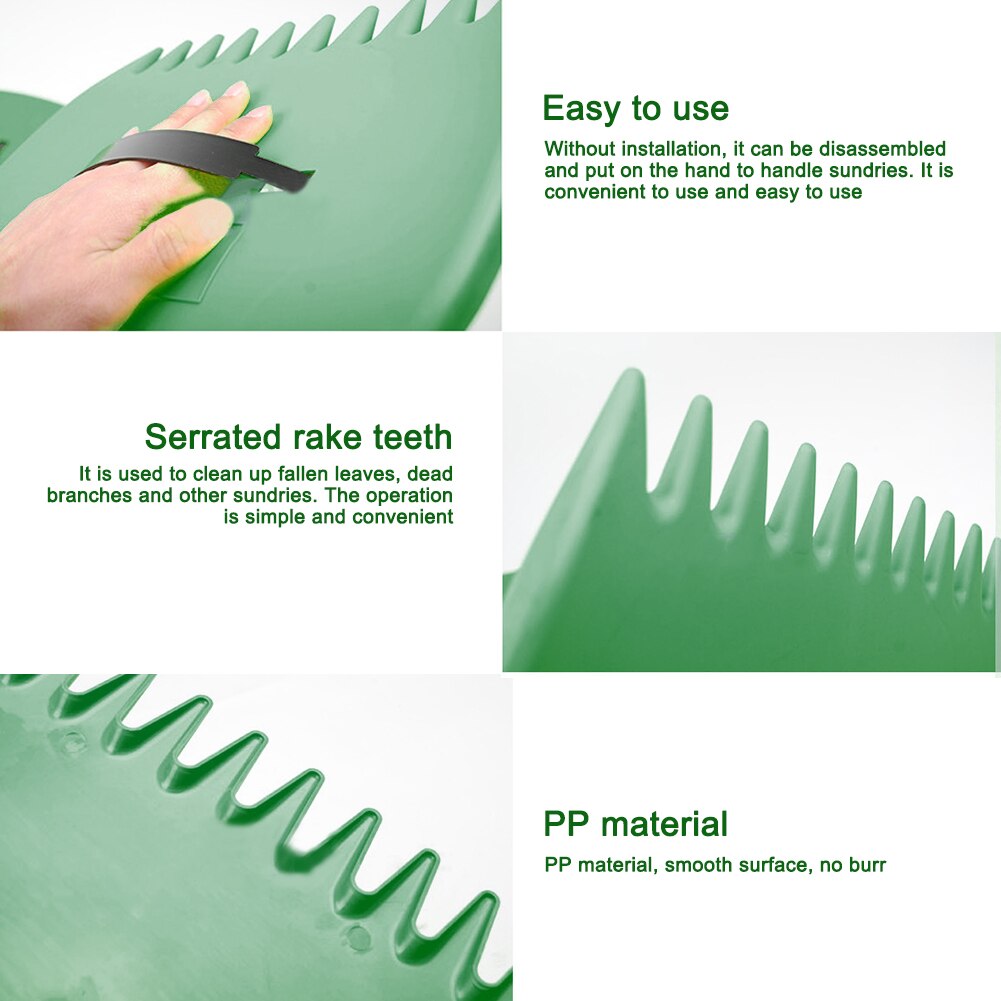 Recogedor de hojas de basura para limpieza de patio, herramienta de jardín portátil de fácil uso, 1 par