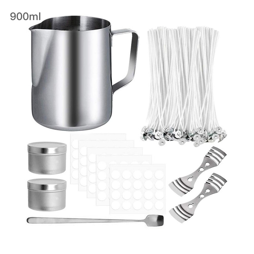 DIY Candle Crafting Tool Kit DIY Candles Craft Tools Candle Wick Candle Making Tool For Beginner Candle Making Wax Cup Set: 900ml