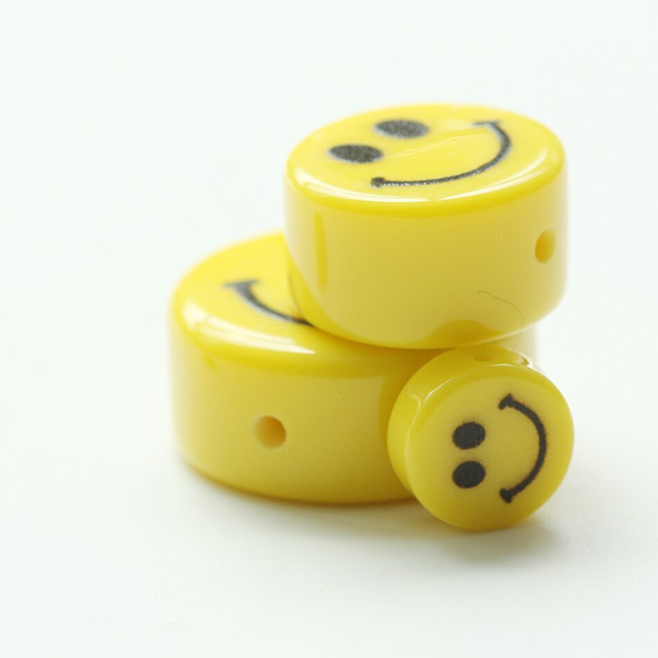 Yellow Resin Smile Face Spacer (4499C)