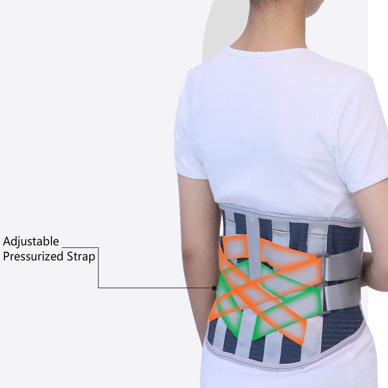 Lændestøttebælte selvopvarmende magnetisk ortopædisk rygbøjlestøtte justerbar talje træningsbælte smertelindrende rygsøjle lige