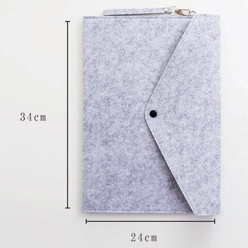 1PC Simple A4 Big Capacity Document Bag Pad Business Briefcase File Folders Chemical Felt Filing Products