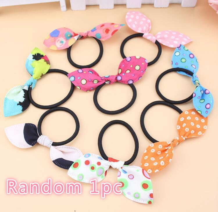 Strik Hoofdbanden Voor Kinderen Haar Clip Multicolour Dot Kids Haaraccessoires Vrouwen Haarband Baret Haar Boog Voor Meisjes: Random 1pc