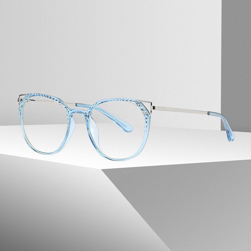 Blue Light Blocking Glasses Frame Full Rim Plastic UV400 Prescription Eyewear Anti-Reflective Coating