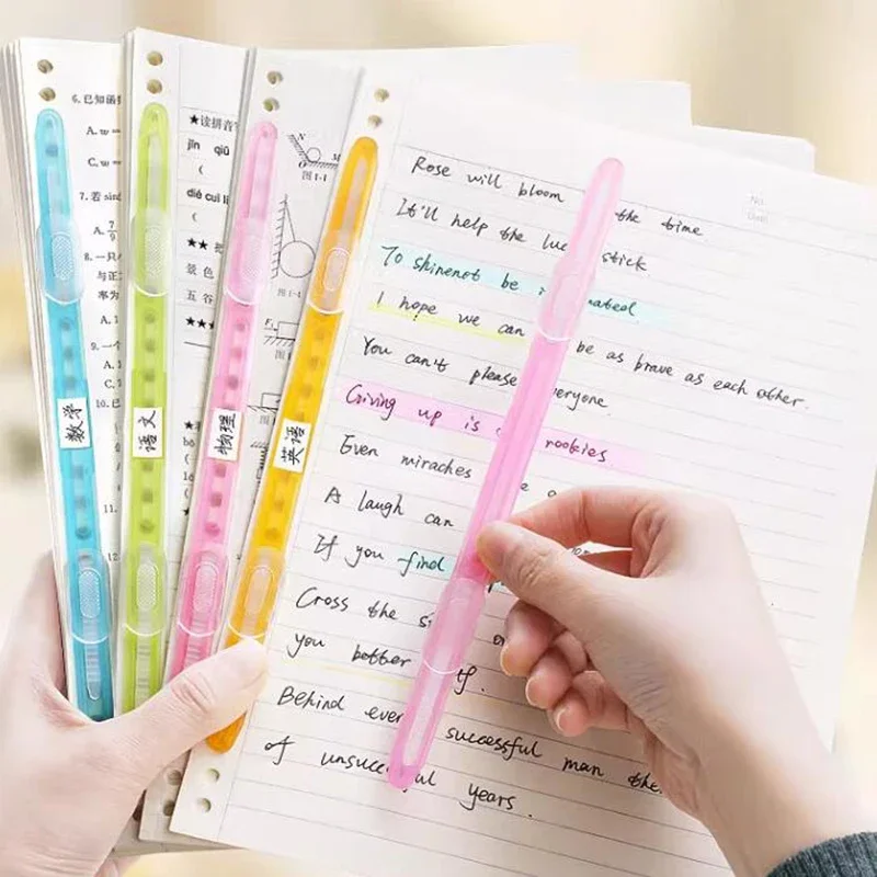 5/10 Stuks Bindclips Strip Kawaii 2 Gaatjes Losse Bladclips A4 Papieren Bevestigingen Diy Plakboek Bestand Map Notebook Accessoires