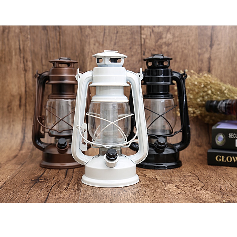 Retro oljelampa tält camping led ljus vintage stil fotogenlampa bredvid ljus för bar kafé led lampor batteriljus