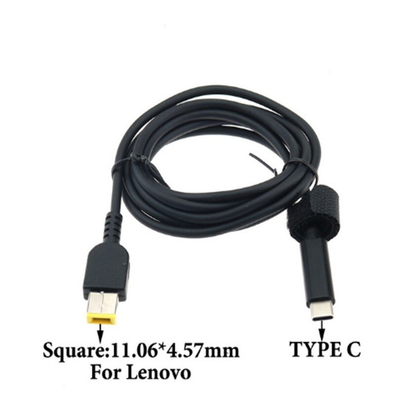 65w usb type-c laptop power adapter charging cable dc jack plug dual e-mark chip converter for hp, lenovo, and dell laptops: 11-4.5 for lenovo