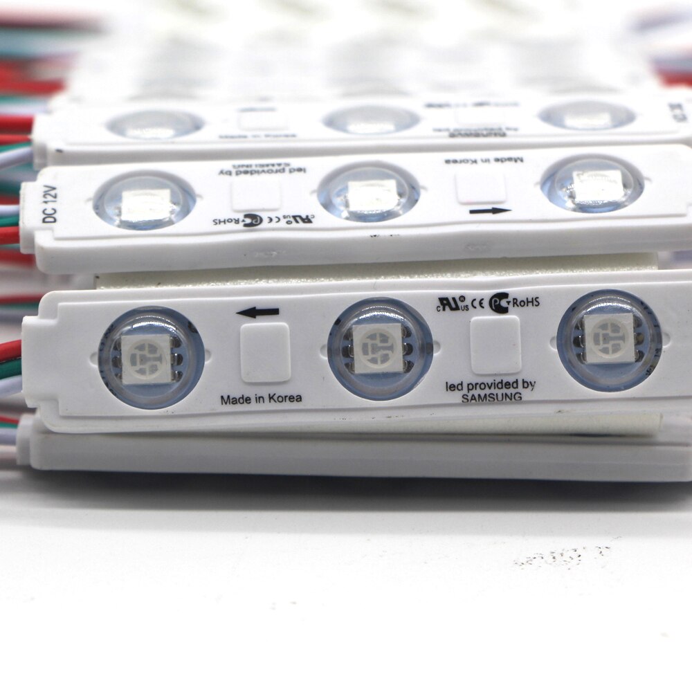 LED Module injection Neon Smart Pixel Addressable Programm RGB full Color Advertising Light WS2811 Samsung Chip RGB 12V 20pcs