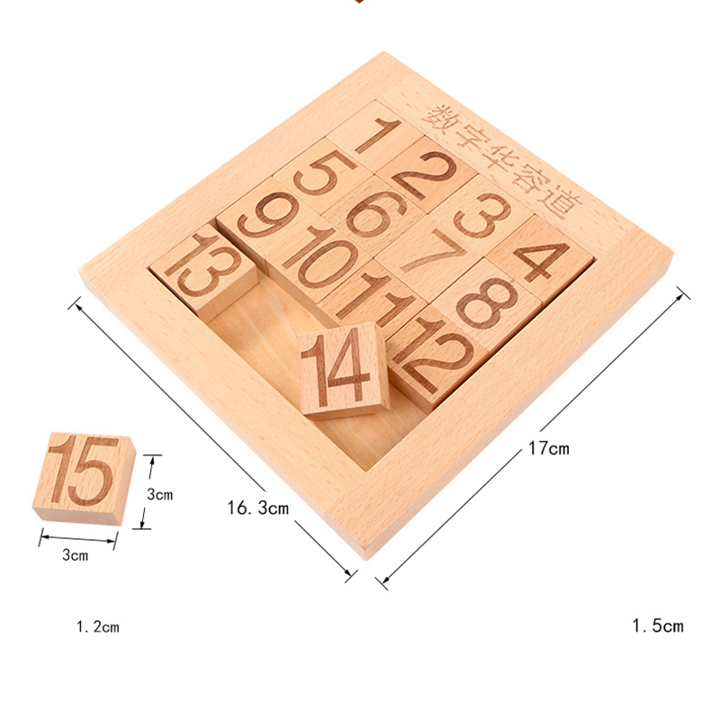 Klassieke Digitale Puzzel Houten Puzzel Spel Toy Chinese Traditionele Drie Koninkrijk Huarong Dao Manier Klotski Sliding Puzzel Speelgoed