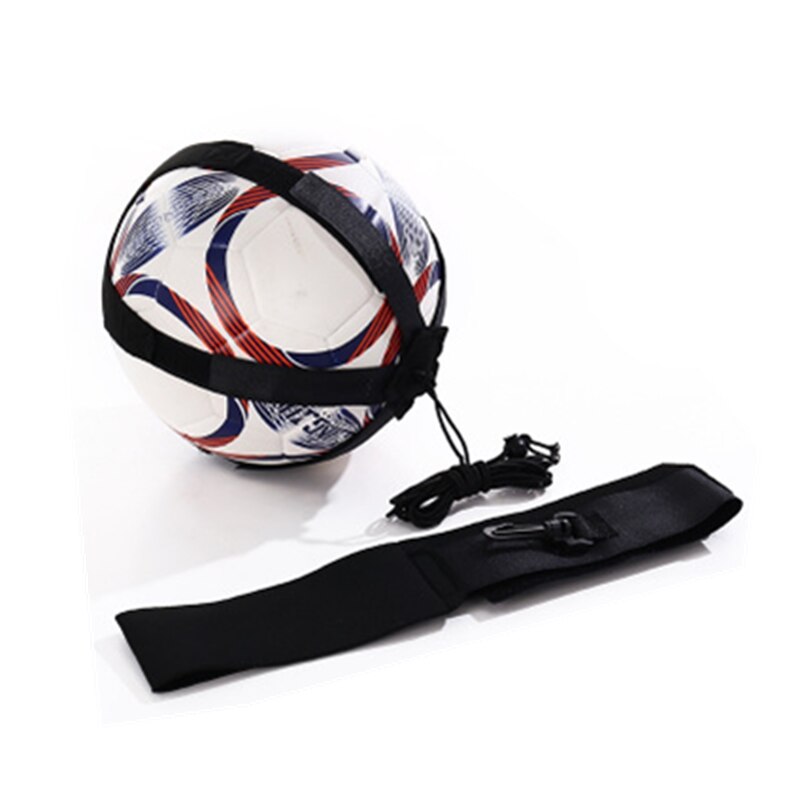 Top Football Training Belt Adjustable Swing Bandage Control Soccer Training Aid Equipment Solo Soccer Trainer: black