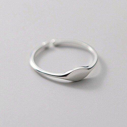 INZATT Real 925 Sterling Silver Zircon Round Triangle Cross Adjustable Ring For Women Fine Jewelry Punk Accessories: RY594