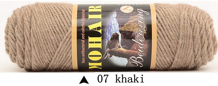 100g / ball mohair ull heklegarn for håndstrikking myk genser lue skjerf kashmirtråd laine a tricoter visan: 07
