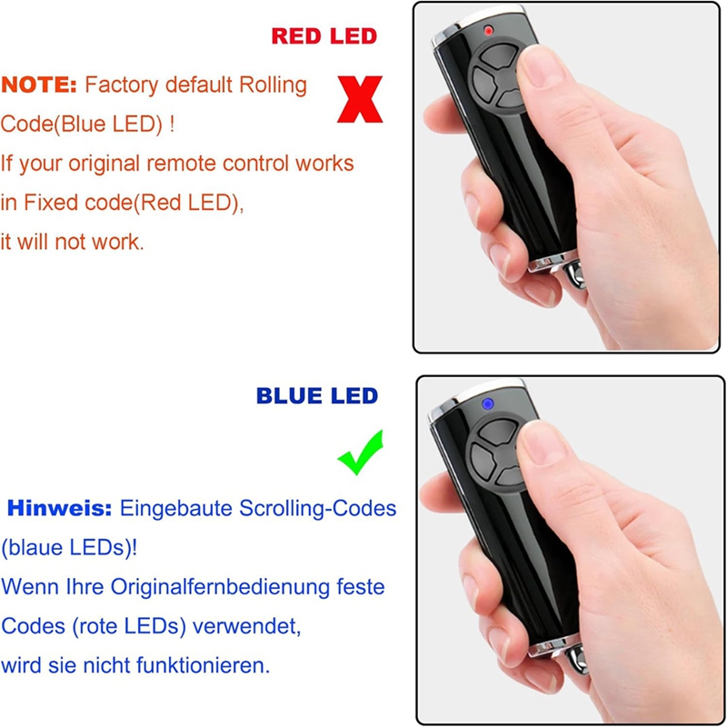 868Mhz Garagedeuropener, Vervanging Garagedeuropeners Voor Hormann Handheld Zender HSE-4-868-BS