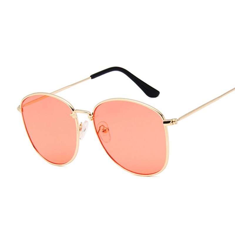Vintage store ovale solbriller kvinder luksusmærke sort guldramme solbriller kvindelige mandlige lyserøde gule nuancer coulos