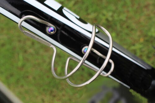 Portabotellas de titanio para bicicleta, soporte para botella de agua, para ciclismo al aire libre