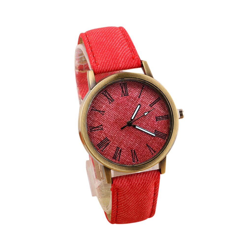 Reloj de pulsera de cuarzo analógico para hombre y mujer, cronógrafo de lujo con Relojes De Correa De Cuero famosa, para boda, negocios, Unisex: Rojo