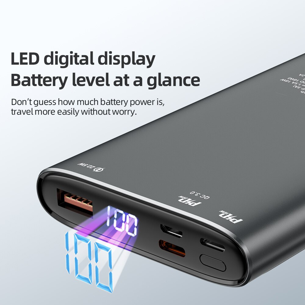 Hoco Power Bank 10000Mah 22.5W Pd Snel Opladen Met 15W Draadloze Opladen Powerbank Draagbare Batterij Voor iphone 13 12 11