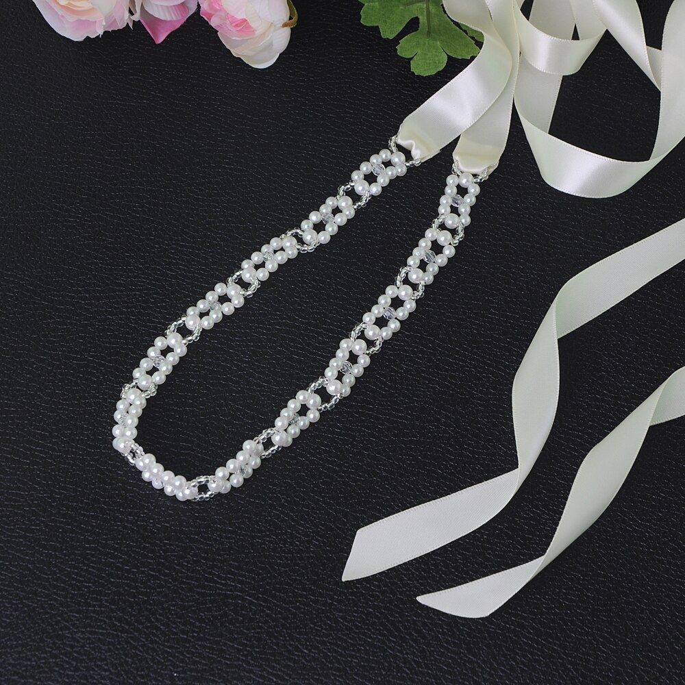 Trixy s246 pérolas faixas cinto de casamento cristal nupcial faixa marfim pérolas miçangas cinto nupcial faixa vestidos de casamento acessórios: ivory
