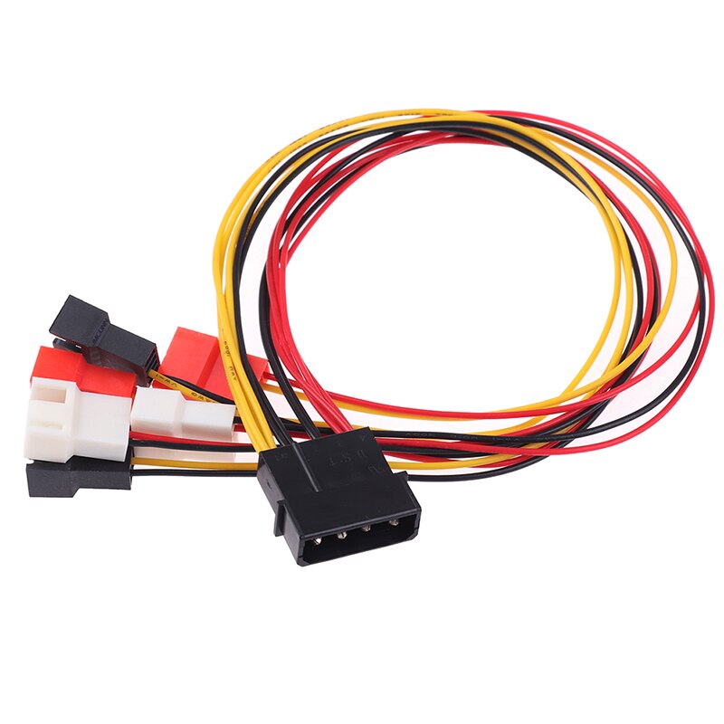 Cable de alimentación para ventilador conector adaptador de 4 pines Molex a 3 pines 12V 7V 5V Cable de ventilador de refrigeración
