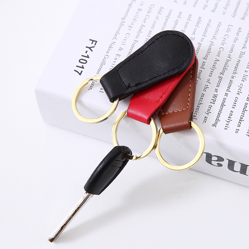Porte-clés magnétique Simple, tendance, en métal PU, pour voiture, hommes femmes, couleur or, aimant, mignon, accessoires pour clés de maison