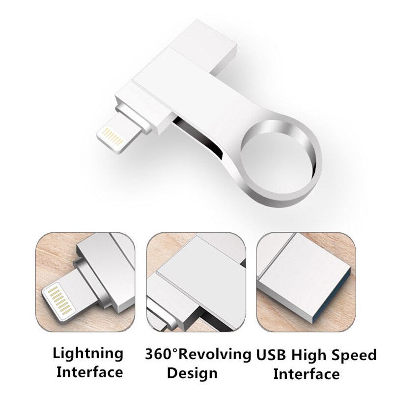 Pen drive usb para iphone, x/8/7/7 plus/6/6s/5/se/ipad otg pen drive hd memory stick, 8g, 16g, 32g, 64g, 128g, pendrive usb 3.0