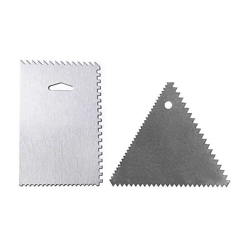 Grattoir à glaçage pour gâteau urijk, ensemble de lisseurs à glaçage, outils de cuisson, peigne, grattoir à gâteau, outils de décoration de gâteaux de bricolage: 2 pièces