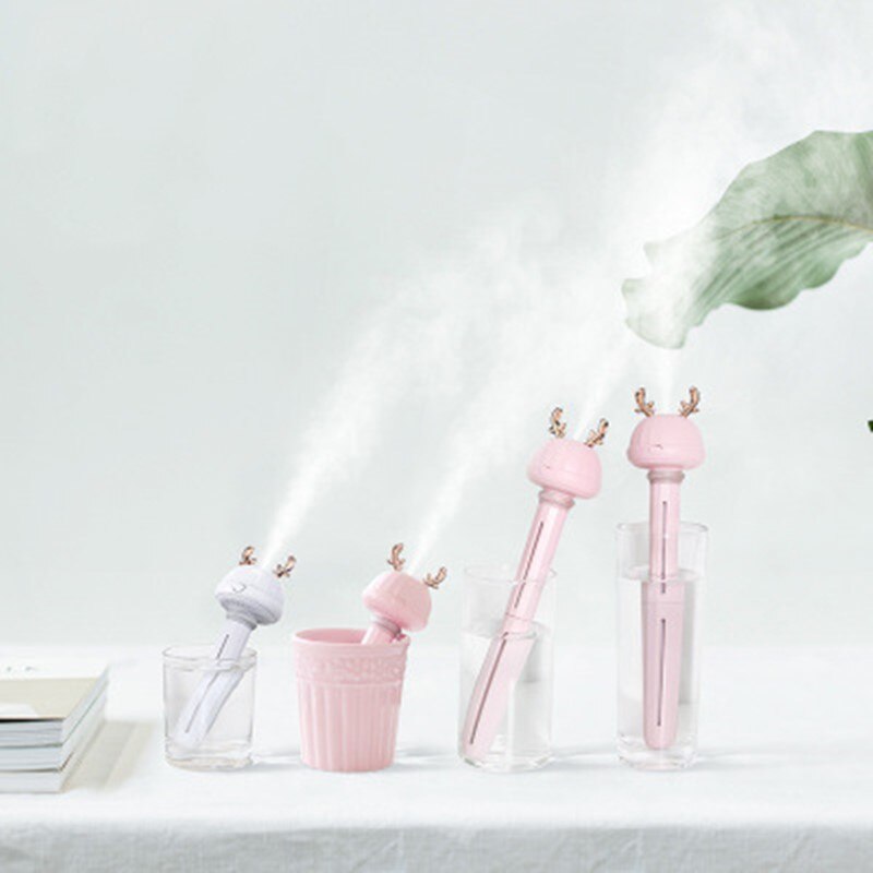 USB Portable Air Humidifier Home Office Refresher Detachable Humidification Cartoon Bottle Mist Maker Aroma Diffuser