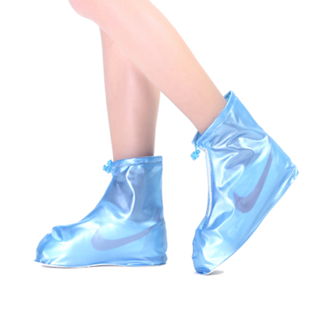 Skridsikker vandtæt regntæt pvc beskyttelse regnsko overtræk mellemrør genanvendeligt regnslag sko støvle til mænd kvinder overtrækssko