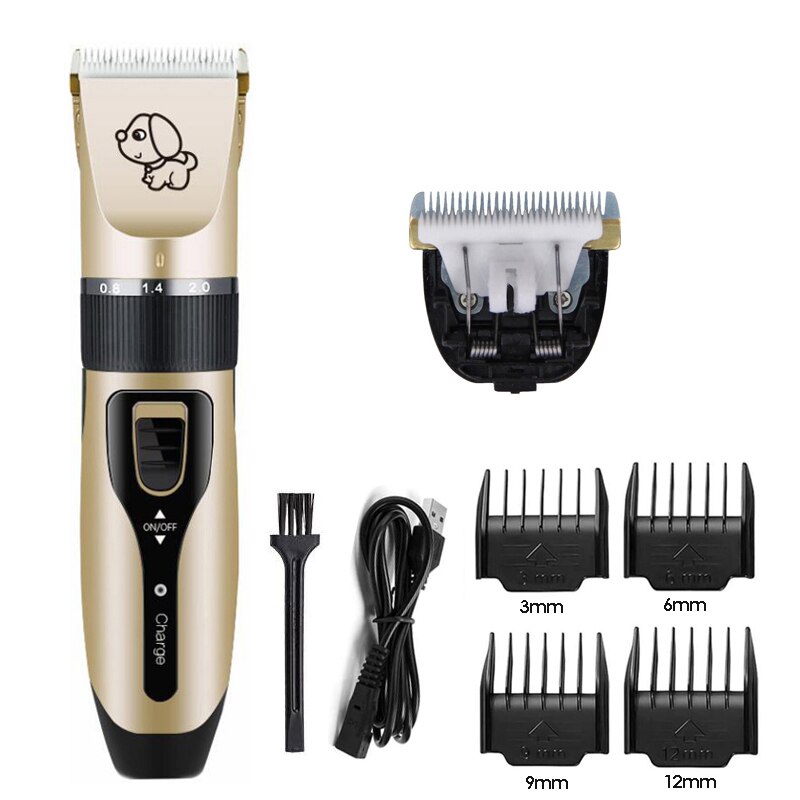 Electric Pet Clippers Grooming Kit Rechargeable Pet Cat Dog Hair Trimmer Shaver Animals Hair Cutting Machine: C6 Add 1pcs blade