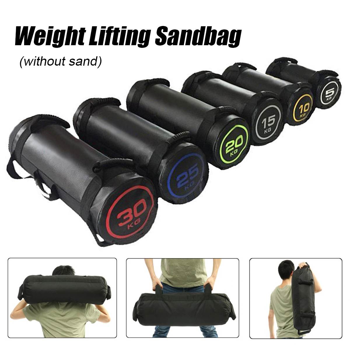 Fitness Sandbag 5-30kg Weight Lifting Bulgarian Sandbag Unfilled Power Bag Fitness Body Building Gym Sports Muscle Training