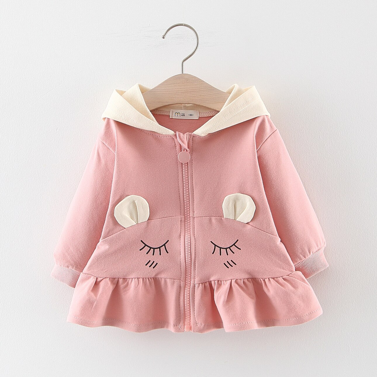 Manteaux d'automne et d'hiver pour bébés filles | Manteaux pour bébés, vêtements pour enfants 0-24M, avec nœud à carreaux, pour l'automne et l'hiver: Rose / 3-6M